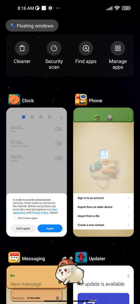 Clay ControlCenter screenshot