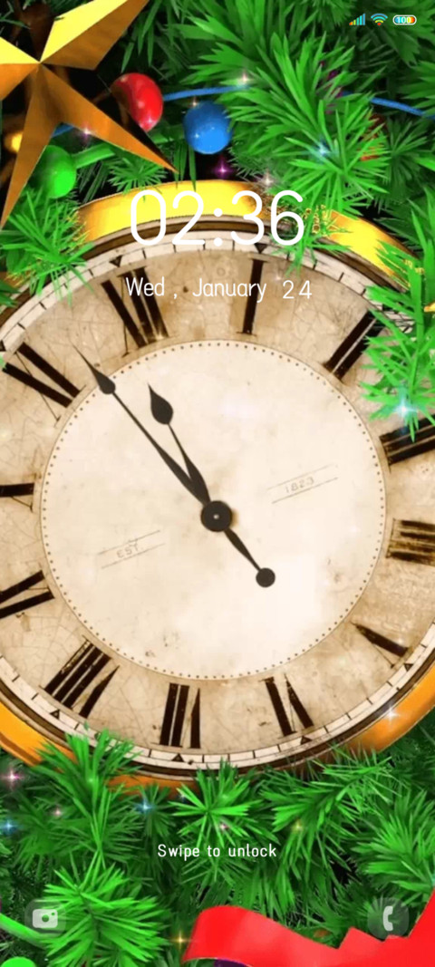 Christmas clock screenshot