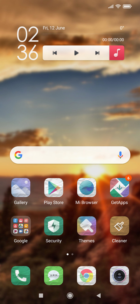 sunset wrinkled icons screenshot