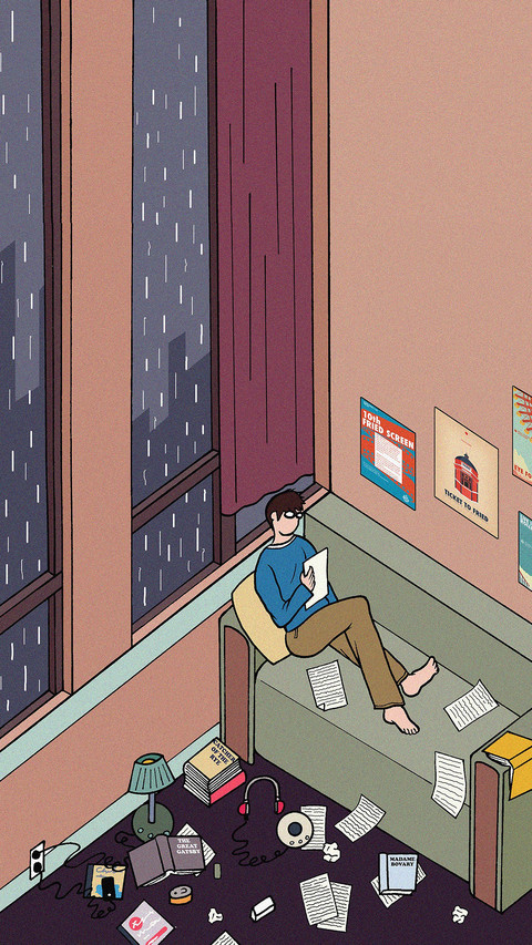 男生插画 screenshot