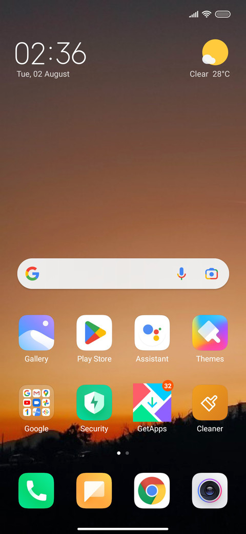 MIUI Sunset screenshot