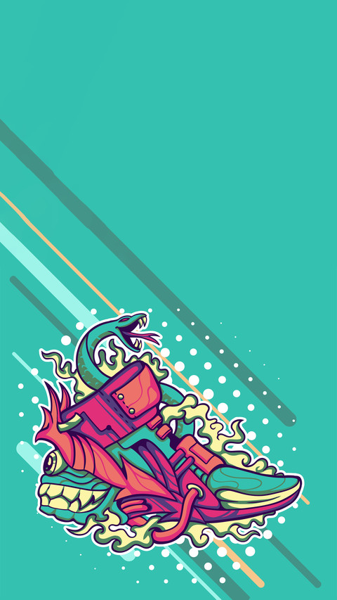 Illustration of cool sneakers screenshot