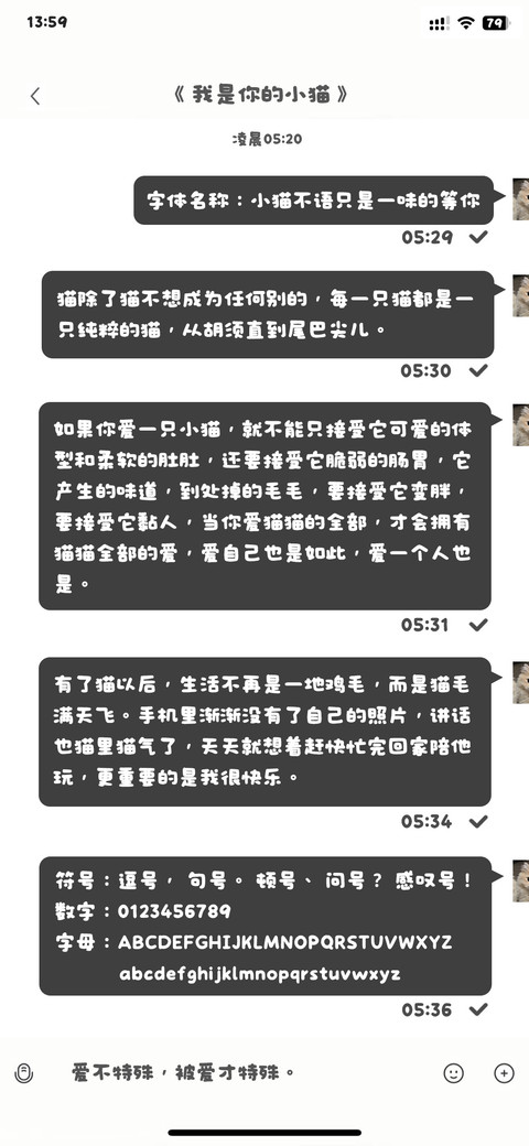 小猫不语只一味等你 screenshot