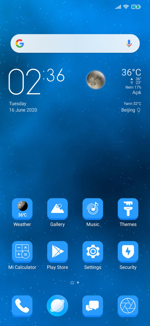 Blue White screenshot