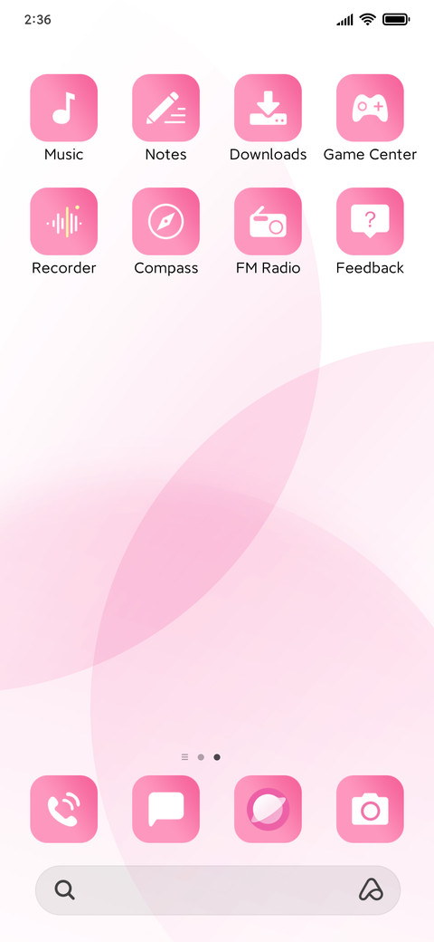 elegant pink screenshot
