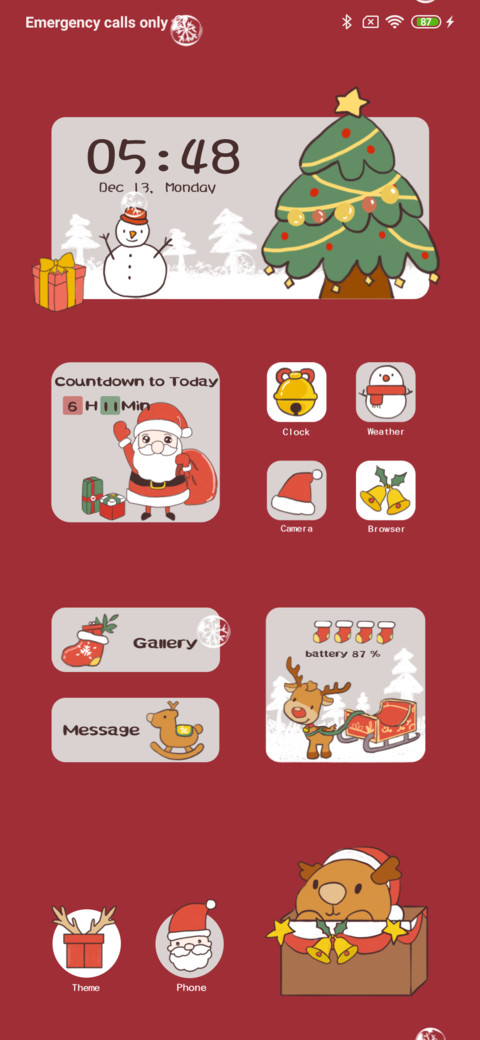 Merry Xmas widget screenshot