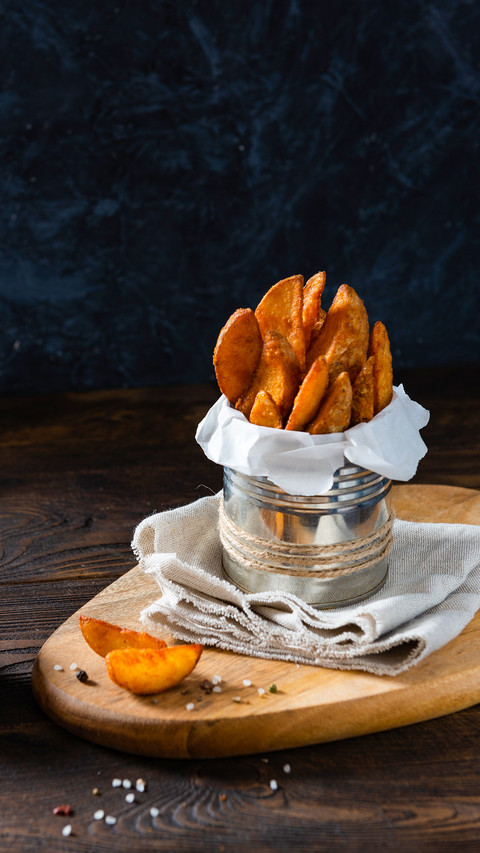Baked potato fries with addition sea salt and pepper screenshot