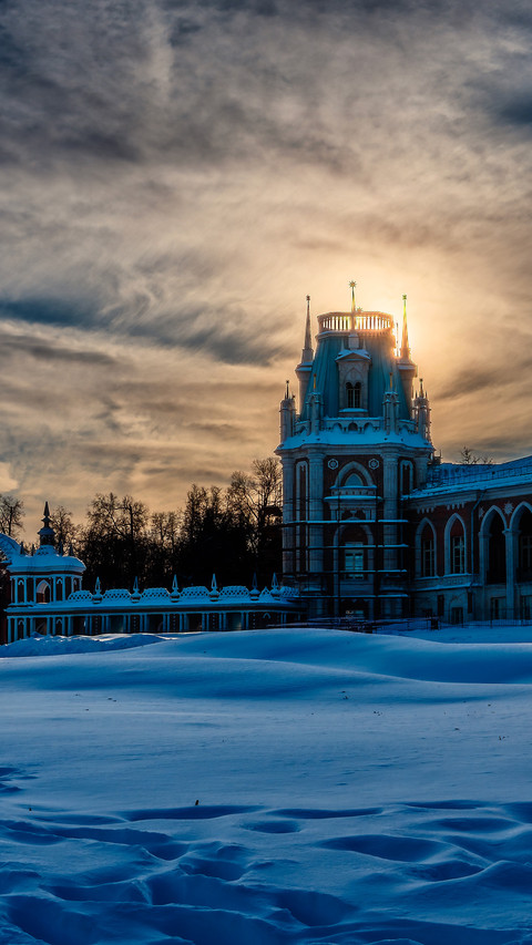 Dawn in the snow screenshot
