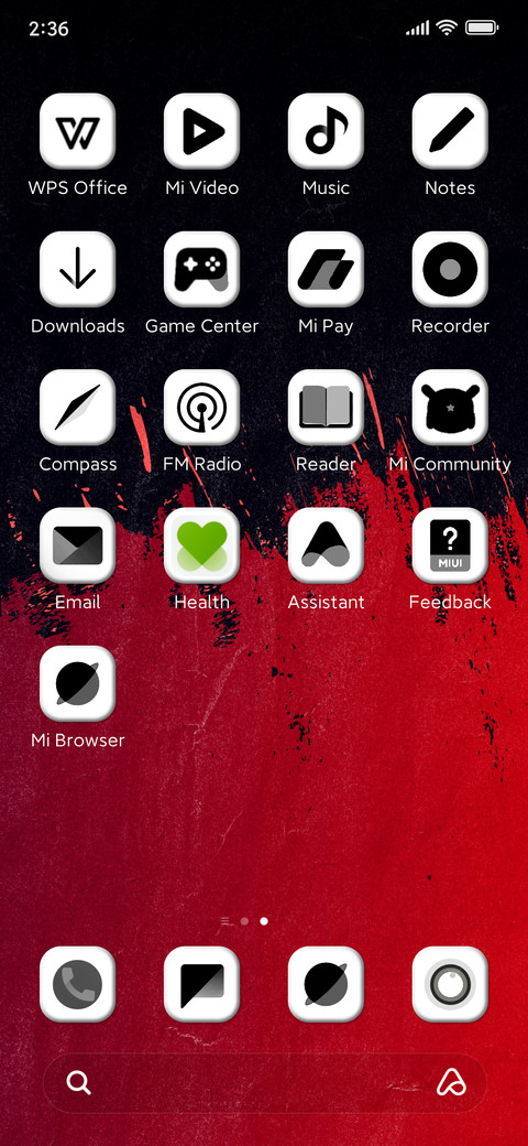 Black red screenshot