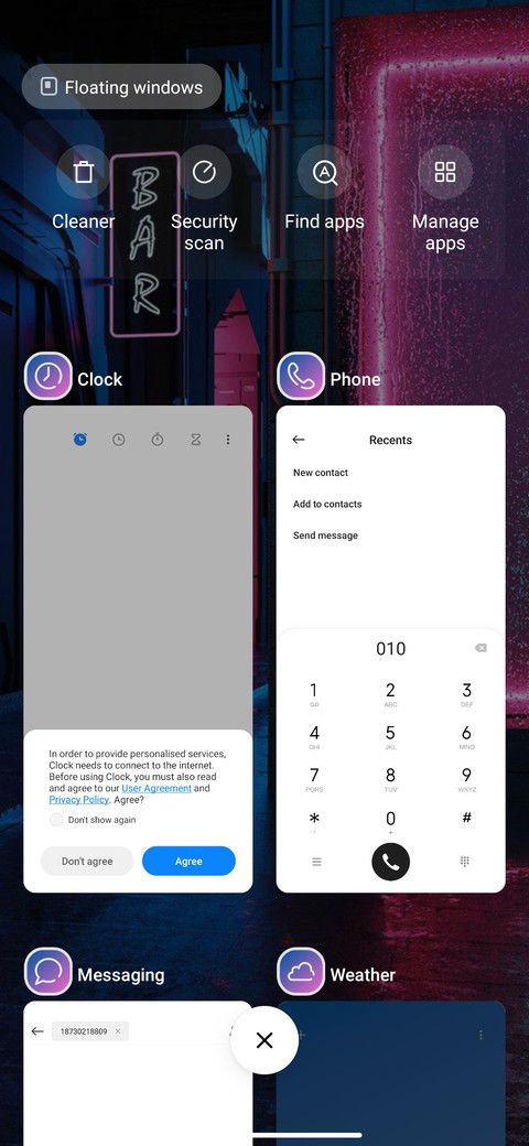 Bar screenshot