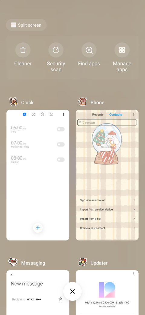 Christmas letter screenshot