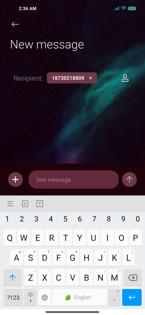 Starry sky screenshot