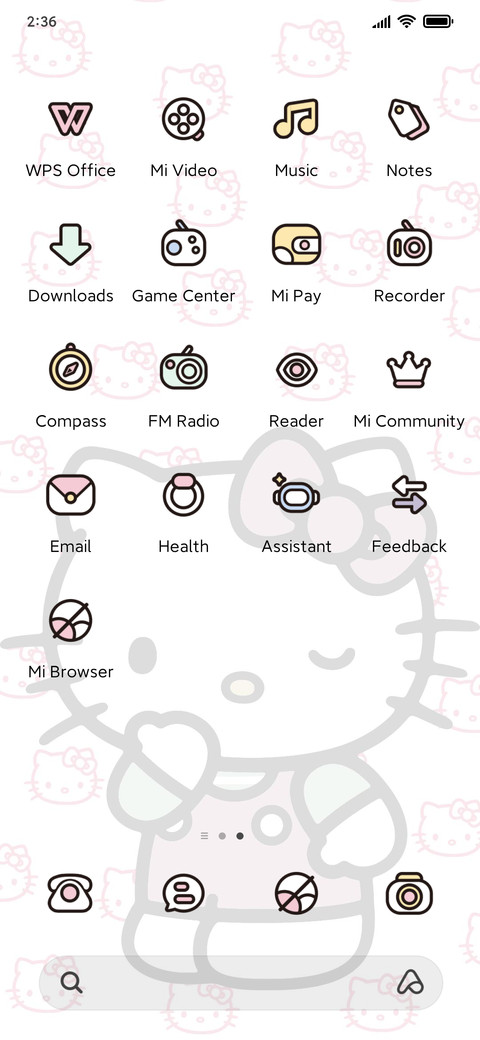 Hello Kitty pink screenshot