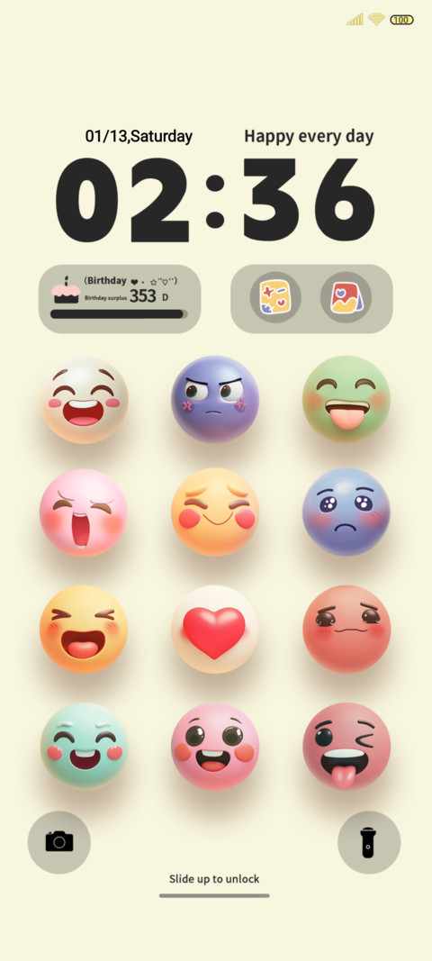 Mood diary screenshot