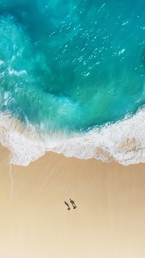 Turquoise Water Background from Top View screenshot
