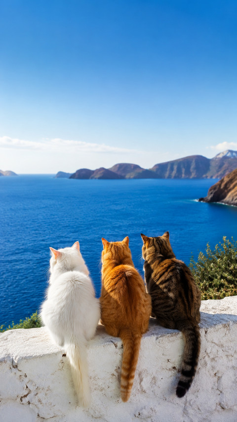 Adorable vacation cat screenshot