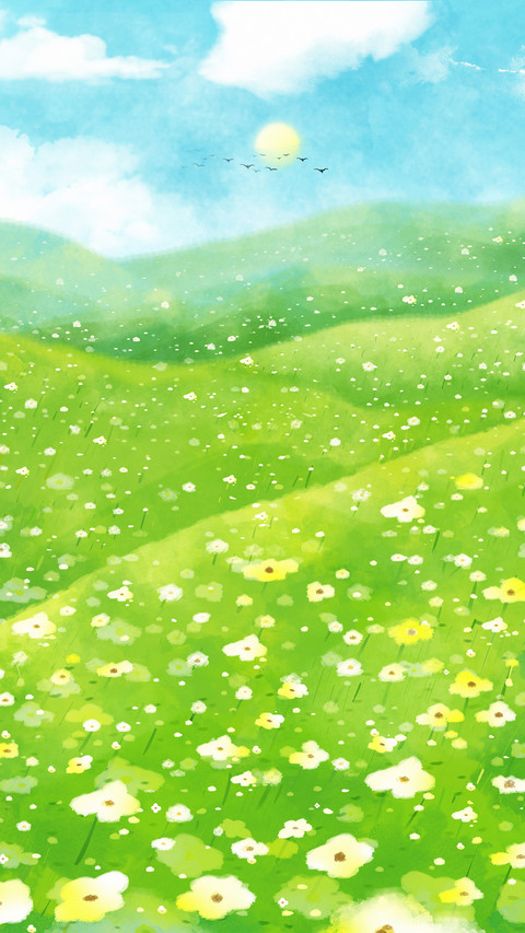 A sea of flowers illustration screenshot