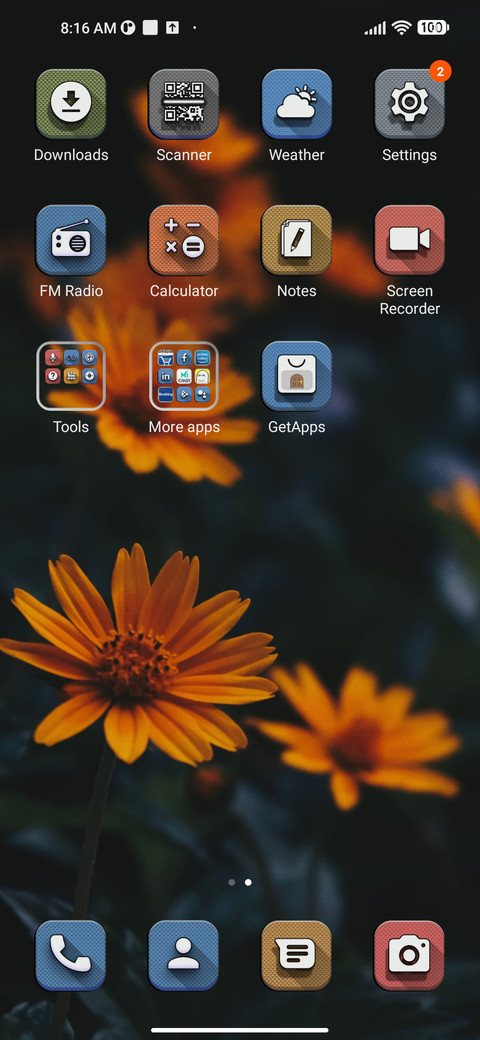 Orange flowers v12 screenshot