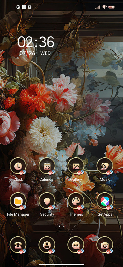 Retro flowers screenshot