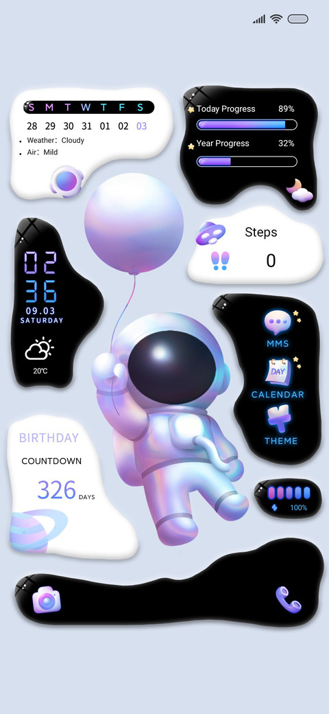 Astronaut Widgets screenshot