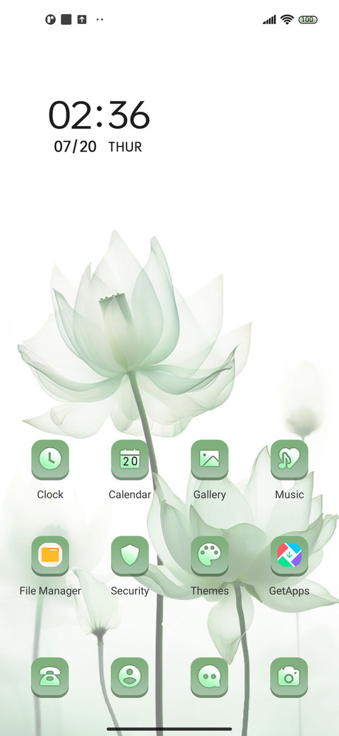 Green lotus leaves screenshot