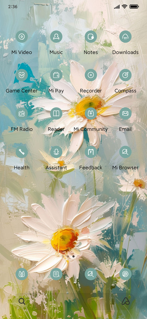 Oil painting daisy screenshot