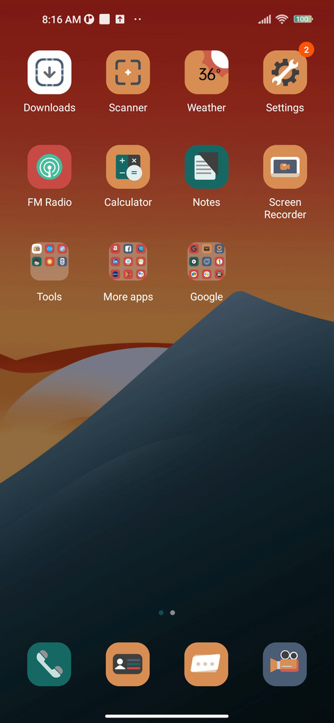 Sunrise mountains screenshot