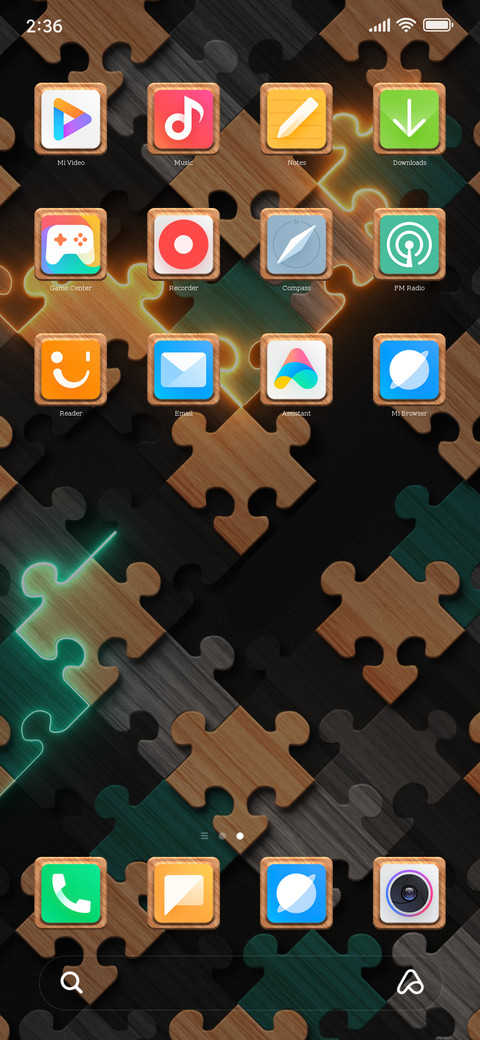 Wood grain puzzle screenshot