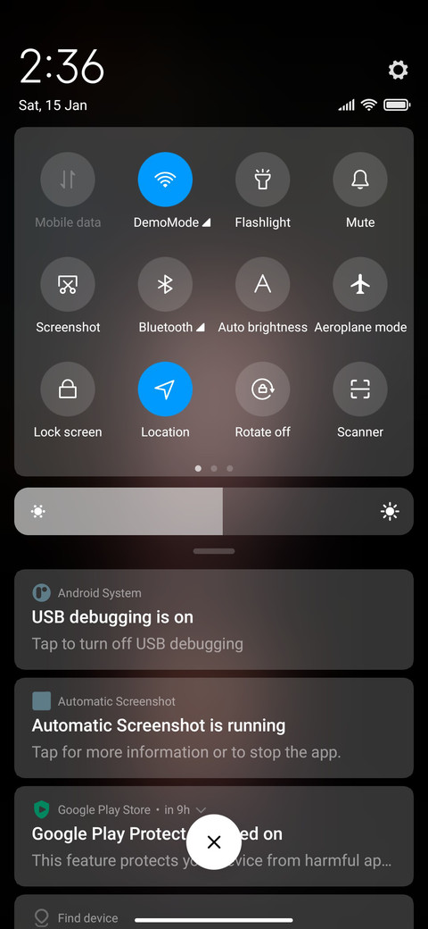 Dynamic blinking screenshot