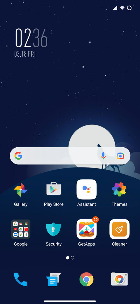 Android X v12 screenshot