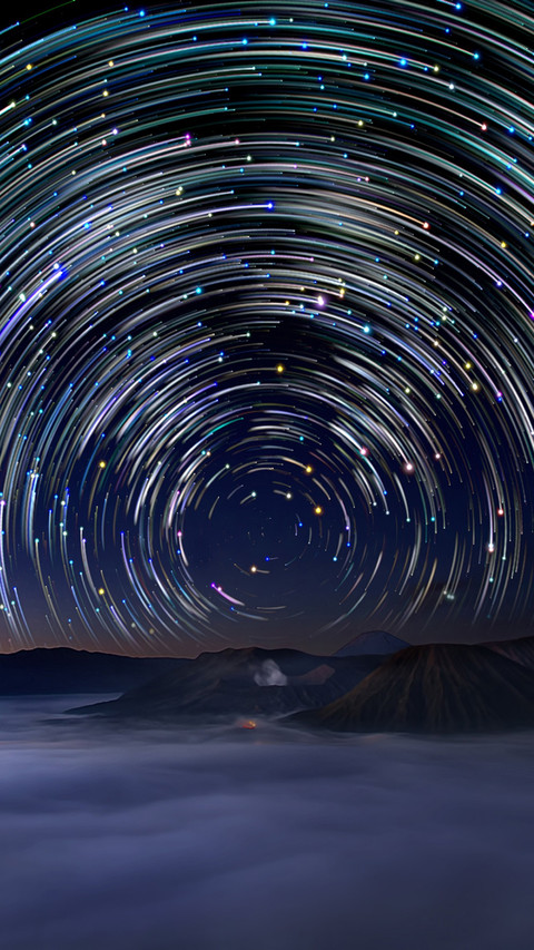绚丽的夜空星轨 screenshot