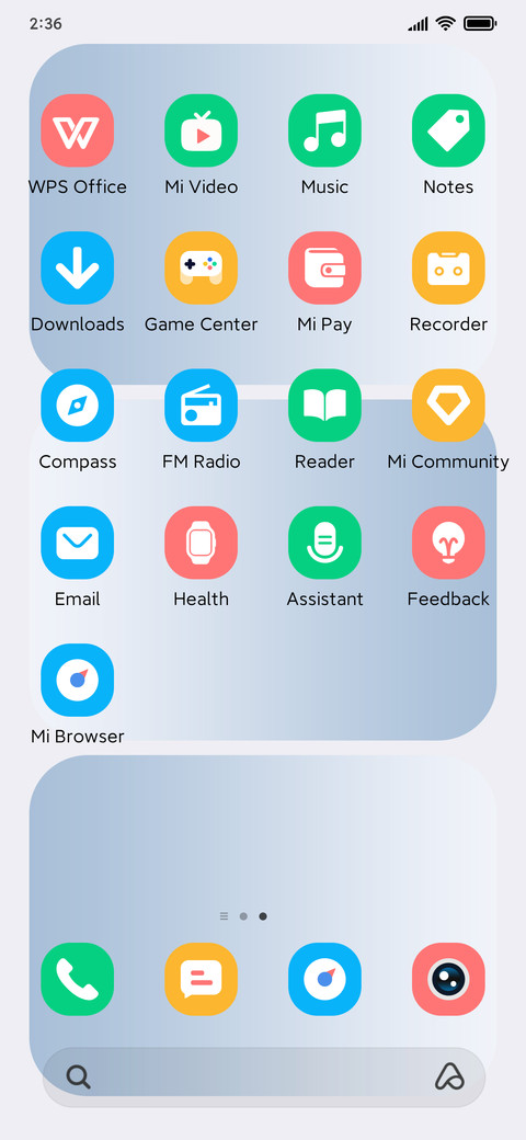 Light Blue White screenshot