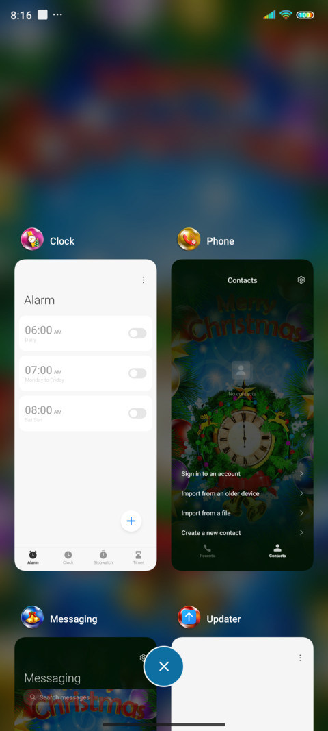 Christmas clock screenshot