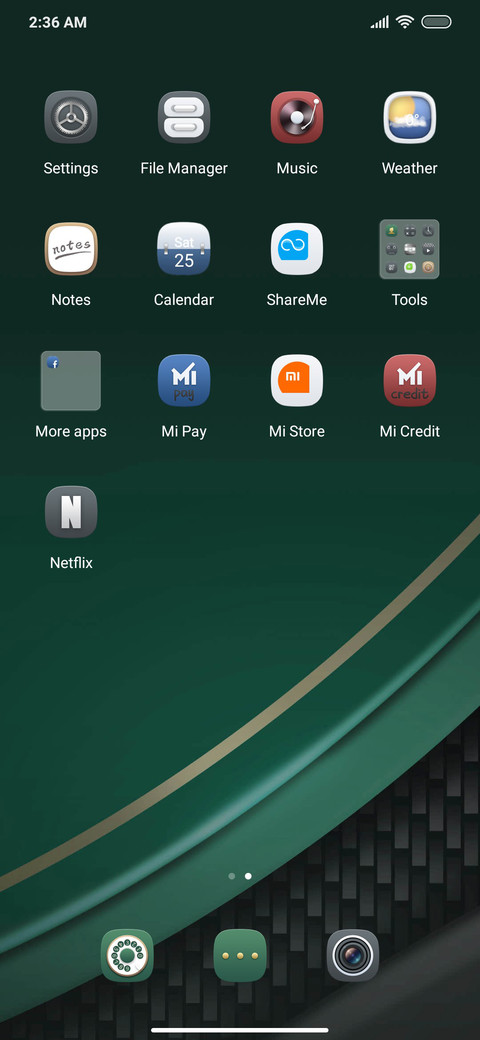 Bright green screenshot