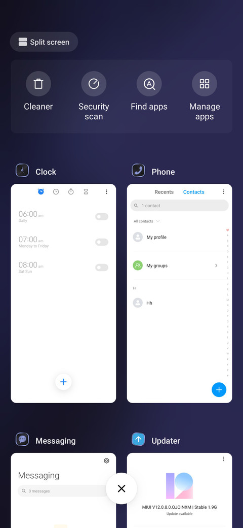 Purple-black clock screenshot