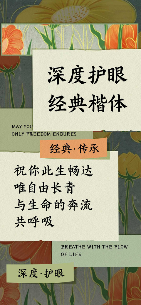 深度护眼 经典楷体 screenshot