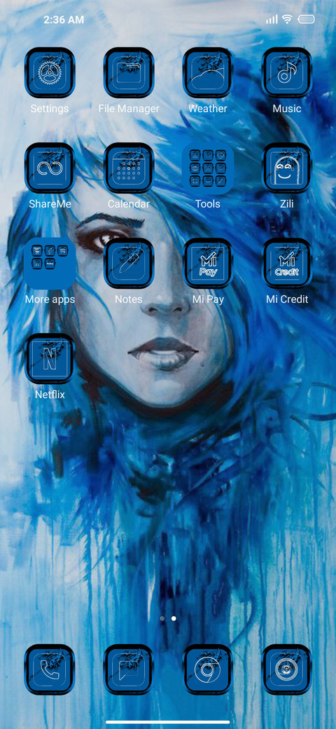 UI BLUE IZ V13 screenshot
