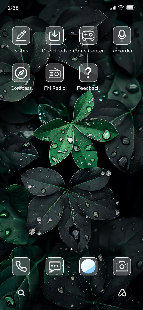 A green leaf screenshot