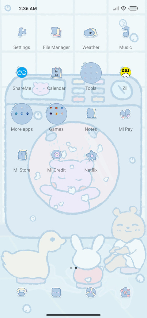 Bathroom animals screenshot