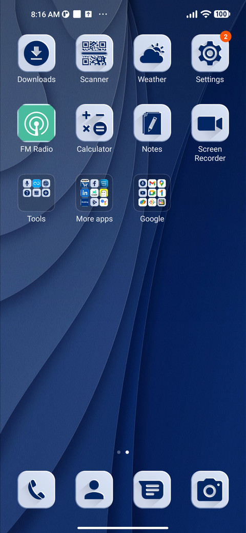 White blue screenshot