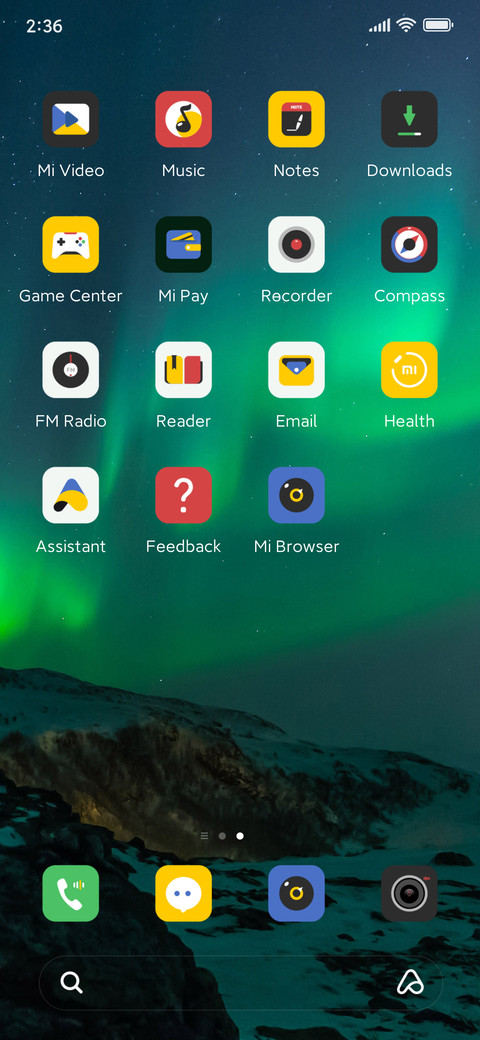 Green aurora screenshot