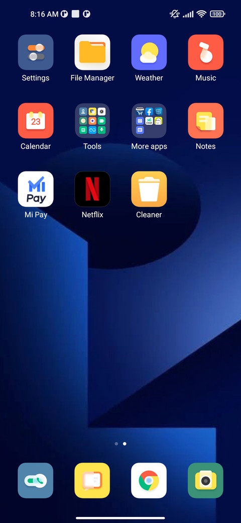 Blue shade screenshot