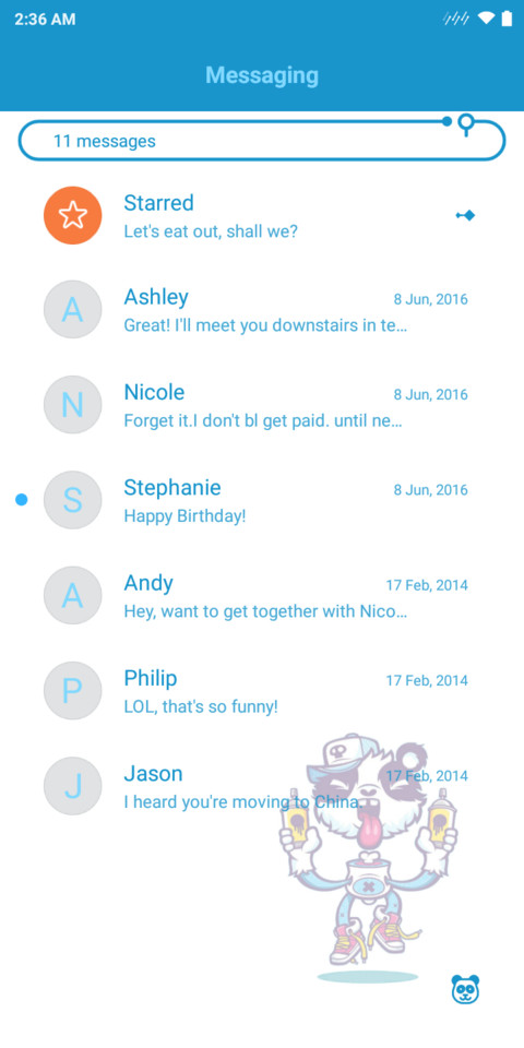 White Blue V10 screenshot