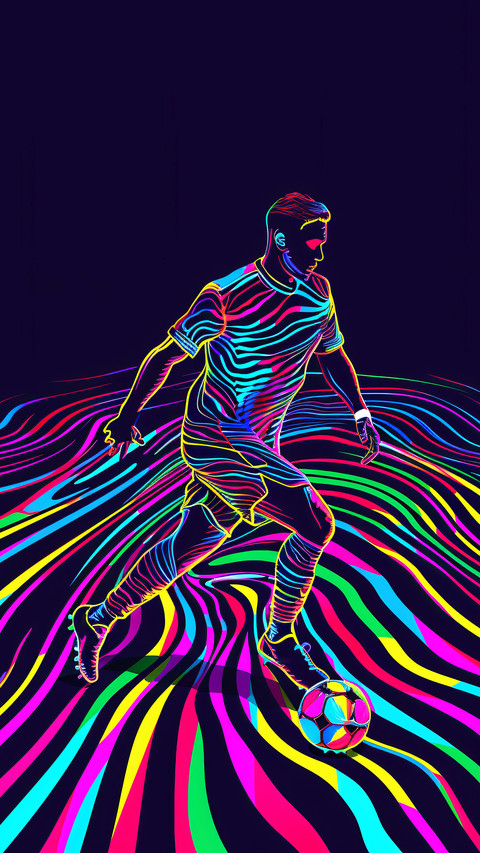 Football player psychedelic ripple screenshot