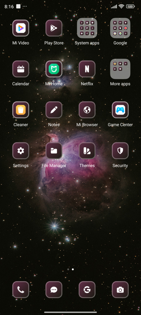 Galaxy screenshot