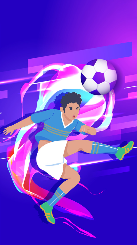 A male athlete is playing football screenshot