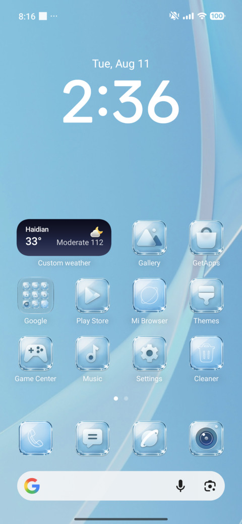 Blue Glass VK screenshot