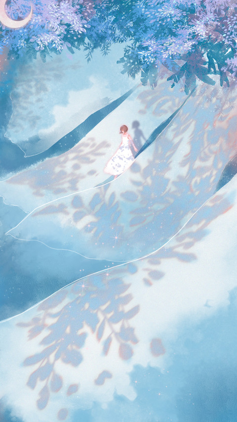 A Girl in A White Dress in The Moonlight screenshot