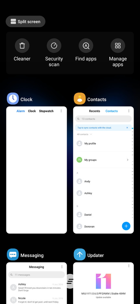 ONE UI Center Clock screenshot