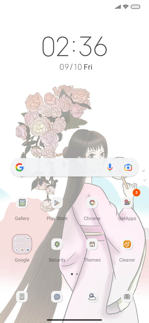 Flower on screenshot